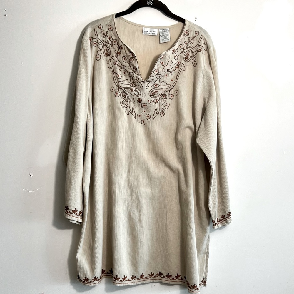 Embroidered V-Neck Tunic
